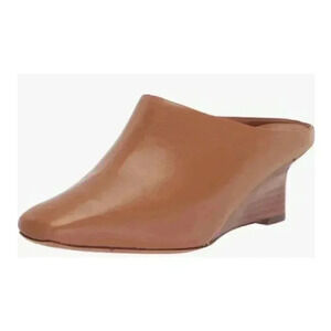 VINCE Sz 9 Benita Leather Slip On Wedges/ Mules / Heels